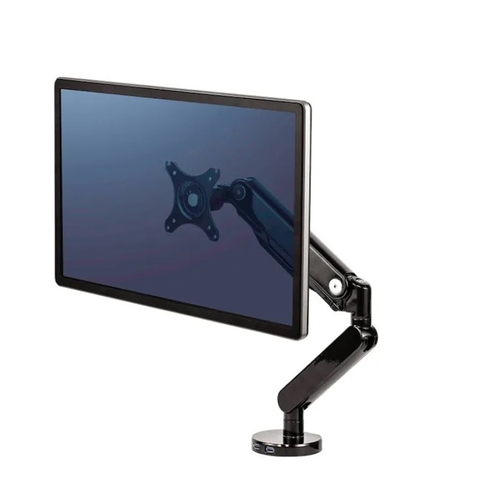 Fellowes Platinum Series Adjustable Single Monitor Arm, Black
